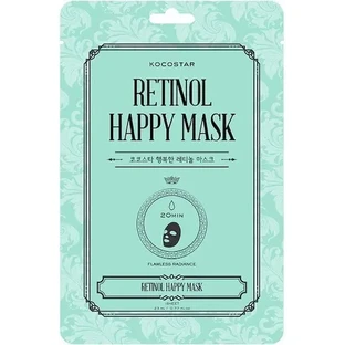 KOCOSTAR Retinol Happy Mask — маска для обличчя з ретинолом для гладкої та сяючої шкіри, 1 шт.