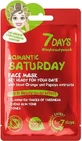 7DAYS Romantic Saturday Sheet Mask — маска для додання сяйва тьмяній шкірі з сангвіном та папаєю, 28 г