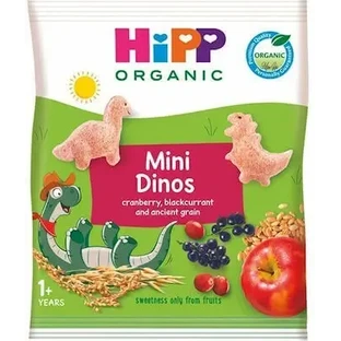 HiPP Mini Dinos Dinosaurs — органический продукт из злаков и фруктовых соков. Для детей с 1 года. 30 г