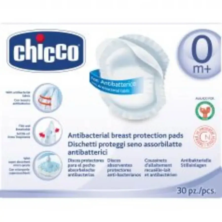 CHICCO Прокладки для груди Антибактериальные прокладки для груди, 30 шт.: цены и характеристики