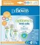 DR BROWN'S Набор из 3 пластиковых бутылочек Options+ Anti-Colic Bottles с силиконовыми сосками для детей от 0 месяцев: 2 шт. по 270 мл и 1 шт. по 150 мл WB 03606
