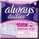 ALWAYS Dailies To Go Normal Fresh Для ежедневного использования, 20 штук