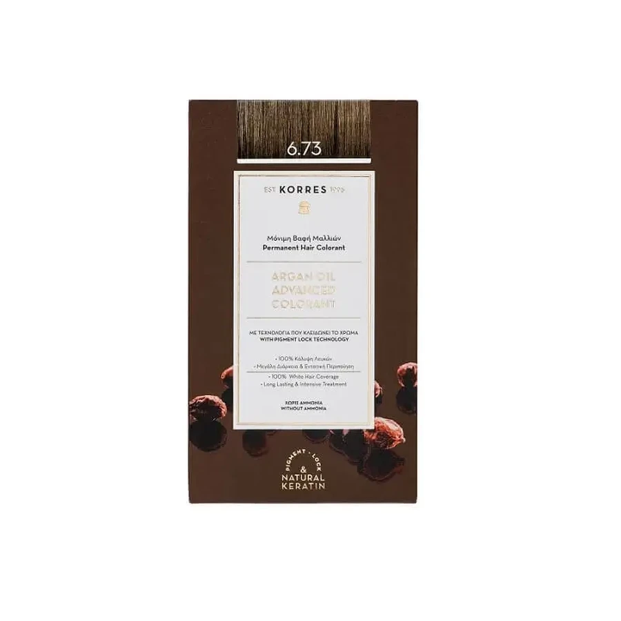 KORRES Argan Oil Advanced Colorant Краска для волос 6.73 Golden Cocoa: цены и характеристики