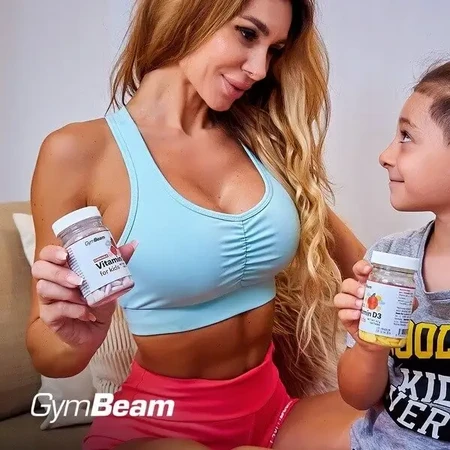 GymBeam Витамин С для детей в виде таблеток для рассасывания, клубничный вкус, 120 шт.: цены и характеристики