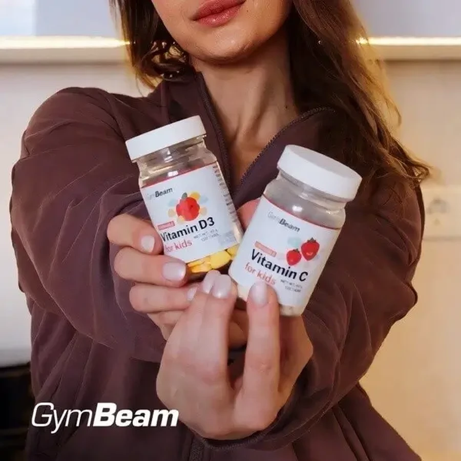GymBeam Витамин С для детей в виде таблеток для рассасывания, клубничный вкус, 120 шт.: цены и характеристики