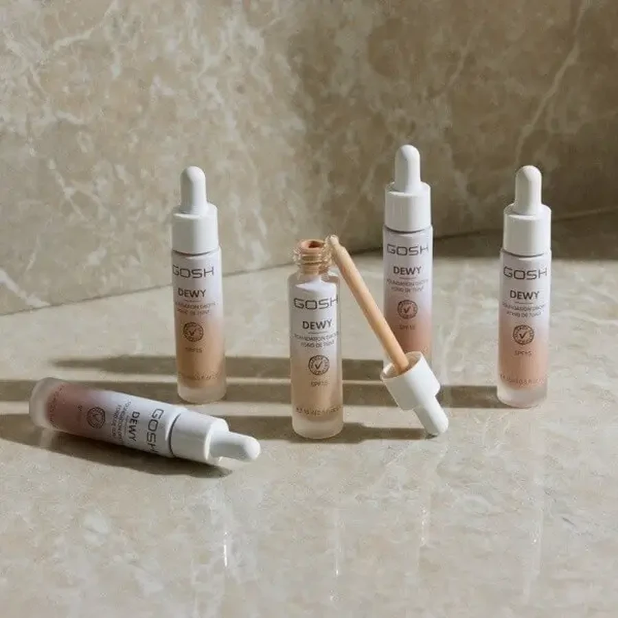 Gosh Dewy Foundation Drops, тональний крем-краплі з ефектом сяйва, SPF 15, 006 Medium, 12 мл: ціни та характеристики