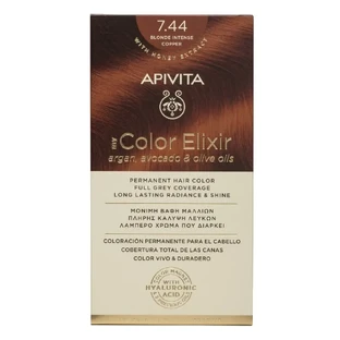 Apivita | My Color Elixir Перманентная краска для волос № 7.44 «Интенсивный блондин с бронзовым оттенком» | 50 мл