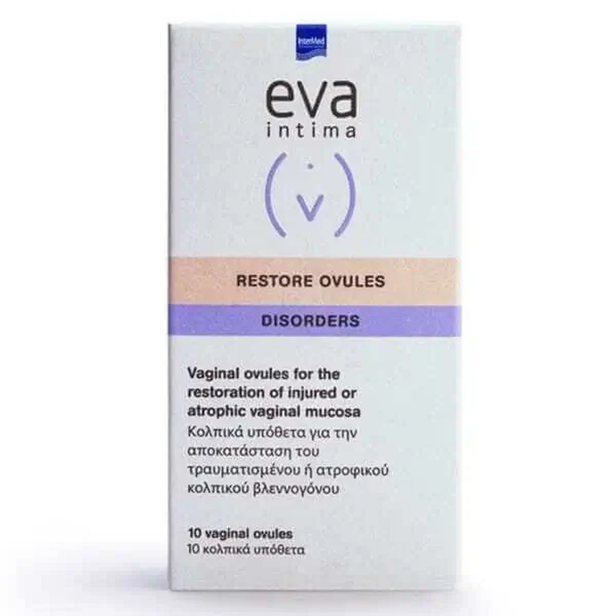 INTERMED Eva Intima Restore Вагінальні супозиторії для лікування уражень або легкої атрофії, 10 шт.: ціни та характеристики