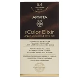 Apivita | My Color Elixir — перманентна фарба для волосся № 5.4 «Світло-бронзовий каштановий» | 50 мл