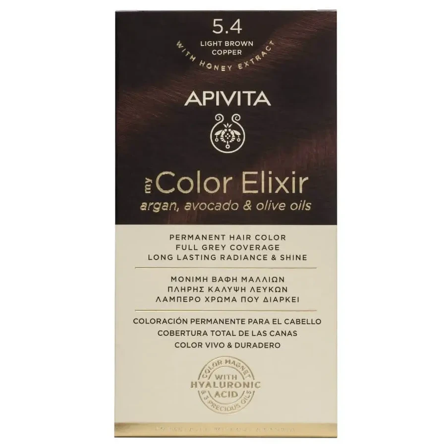 Apivita | My Color Elixir Перманентная краска для волос № 5.4 Светло-бронзовый коричневый | 50 мл: цены и характеристики