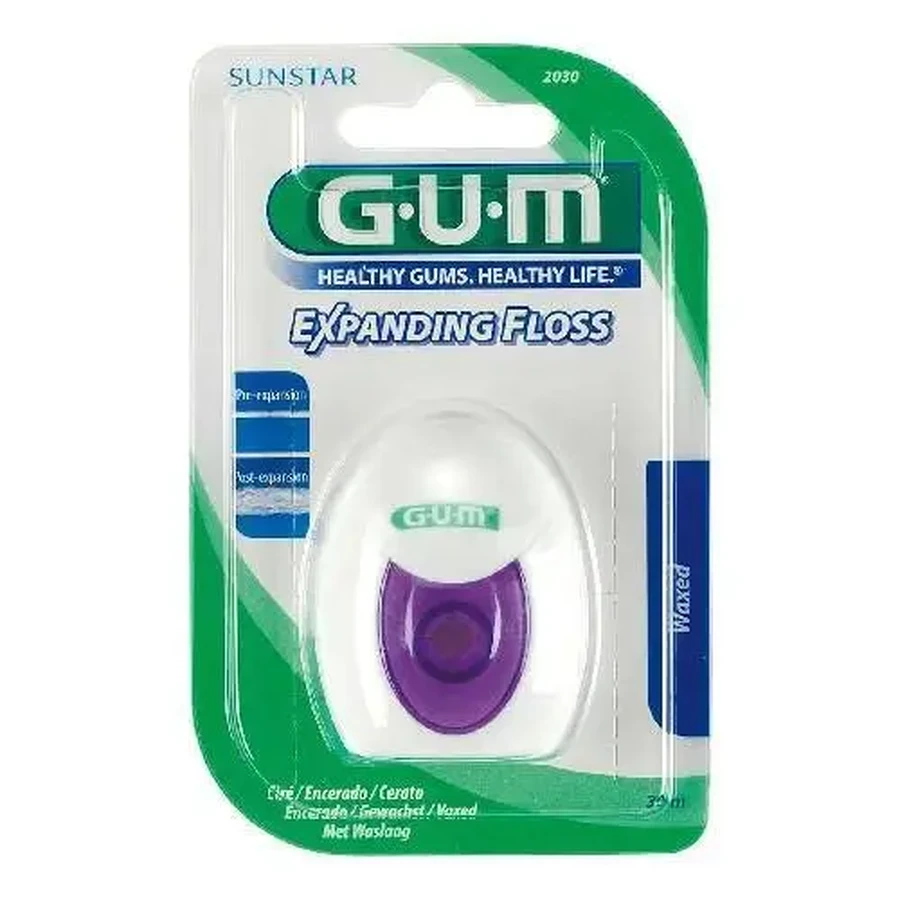 GUM Expanding Floss Вощеная зубная нить, 30 м: цены и характеристики