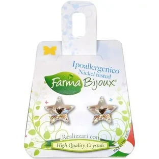 FARMA BIJOUX Гіпоалергенні сережки з кристалами у формі зірок, 10 мм