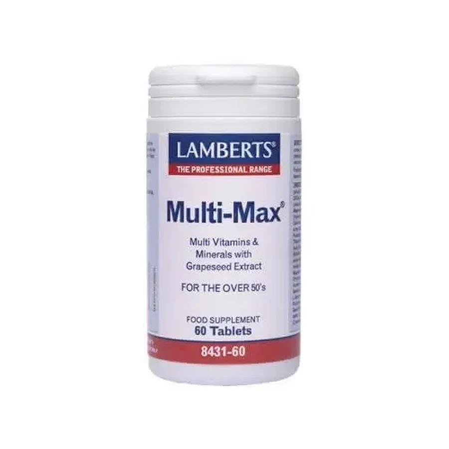 LAMBERTS Multi-Max Мультивітамінна харчова добавка, 60 таблеток: ціни та характеристики