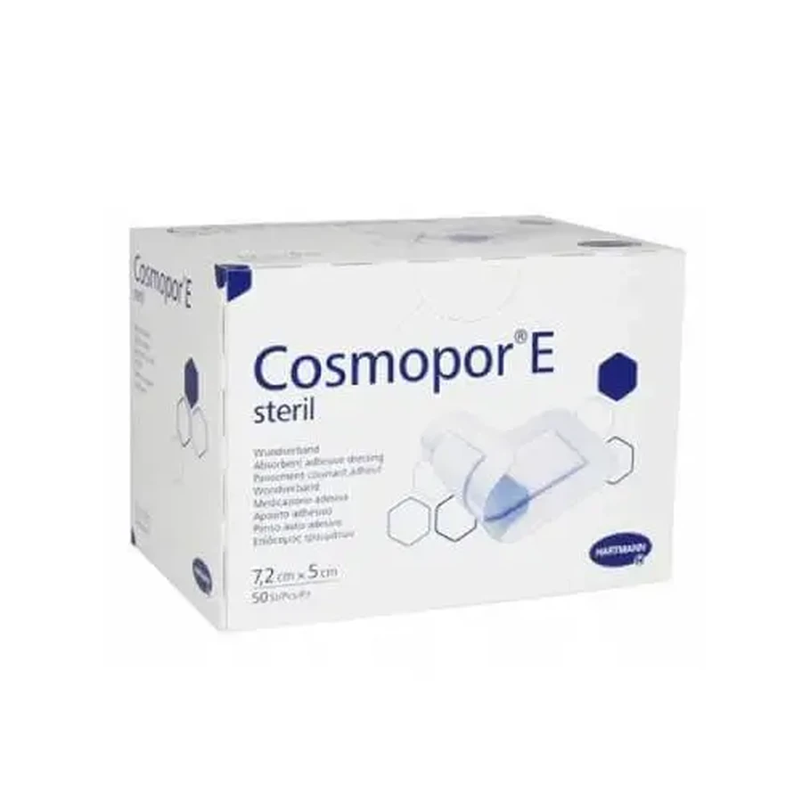 HARTMANN Cosmopor E — стерильні клейкі пластирі розміром 7,2×5 см, 50 шт.: ціни та характеристики