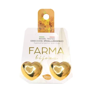 FARMA BIJOUX Гіпоалергенні золоті сережки у формі сердечок, 20 мм