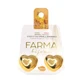 FARMA BIJOUX Гипоаллергенные серьги с позолотой в форме сердечек, 20 мм
