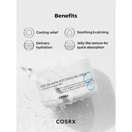 Cosrx Hydrium Green Tea Aqua Soothing Gel Cream, увлажняющий и охлаждающий гель-крем для лица, 50 мл: цены и характеристики