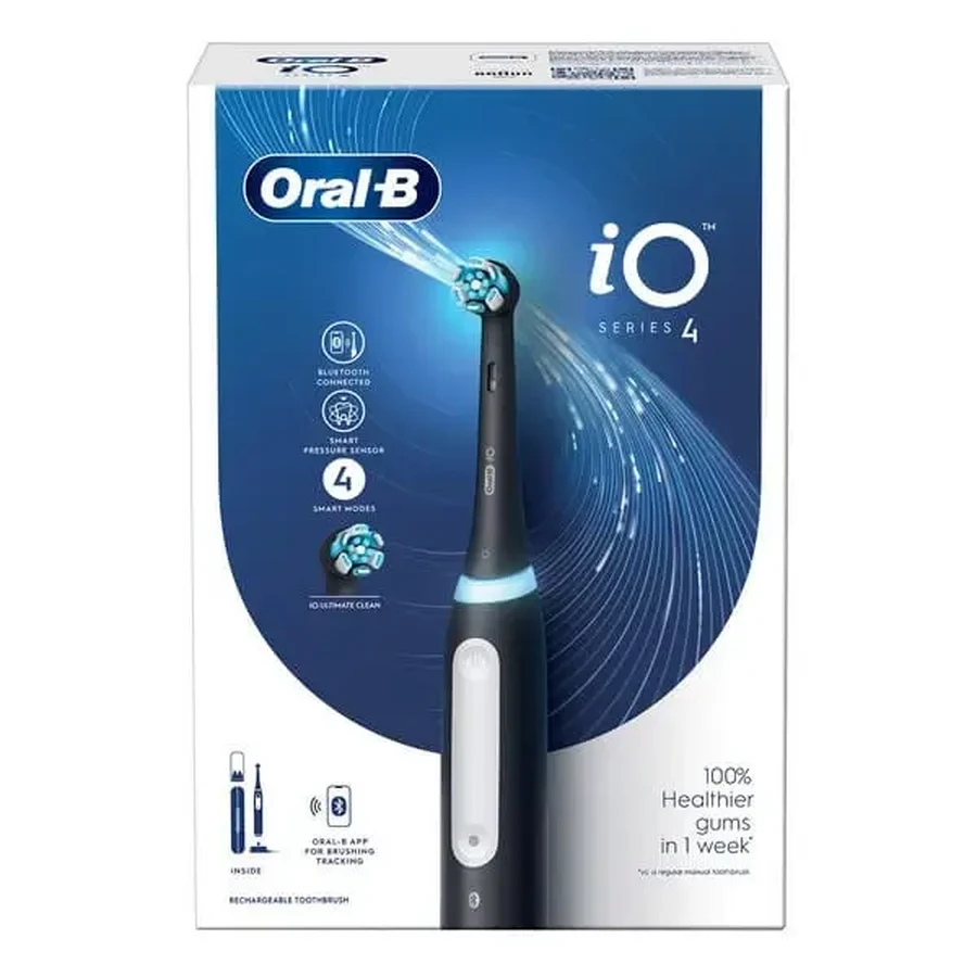 Oral-B, серія iO 4, чорна, електрична зубна щітка: ціни та характеристики