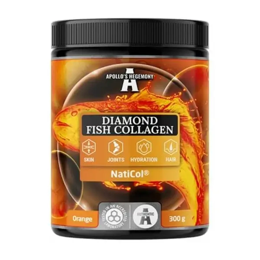 Apollo’s Hegemony Diamond Fish Collagen, порошок, апельсиновий смак, 300 г: ціни та характеристики