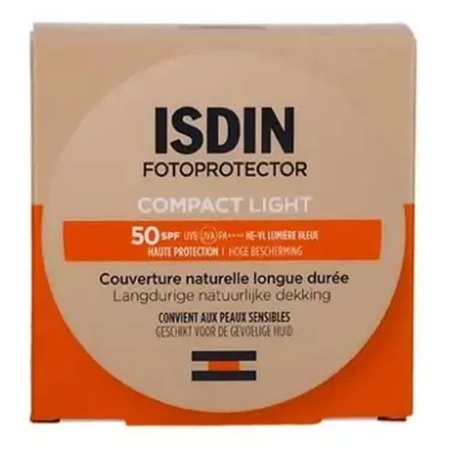Isdin Компактний сонцезахисний крем із природним покриттям та тривалим ефектом, SPF 50, 10 г: ціни та характеристики