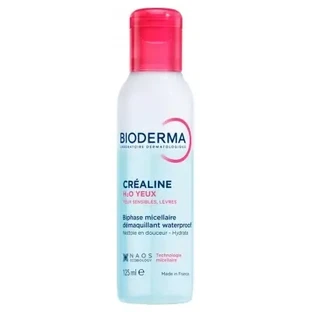 Bioderma Créaline H2O для чутливих очей і губ, двофазна міцелярна вода, 125 мл