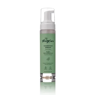 BeezCare | Піна для душу Sensitive Face & Body | Ніжна очищувальна піна для обличчя та тіла | З екстрактами меду та прополісу | 225 мл