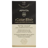 Apivita | My Color Elixir — перманентна фарба для волосся № 1.0, чорна | 50 мл