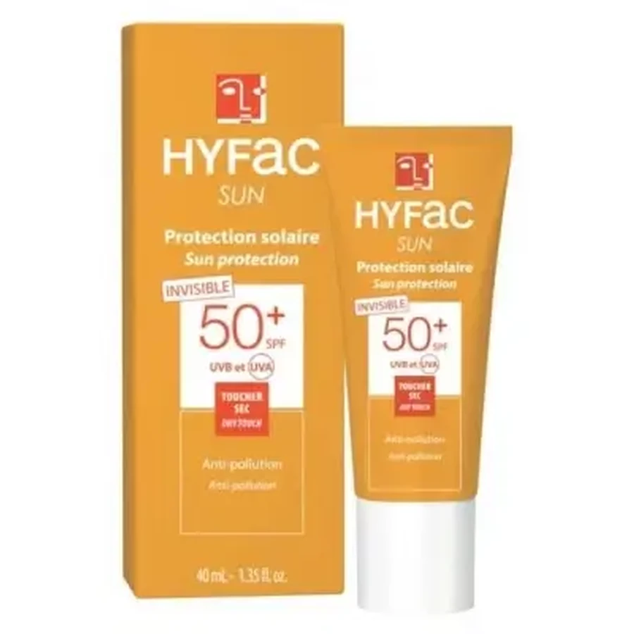 Hyfac Незаметный солнцезащитный крем SPF 50+ 40 мл: цены и характеристики