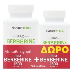 Natures Plus | Акция: Pro Berberine 1500 мг, 60 и 30 таблеток | 1 набор