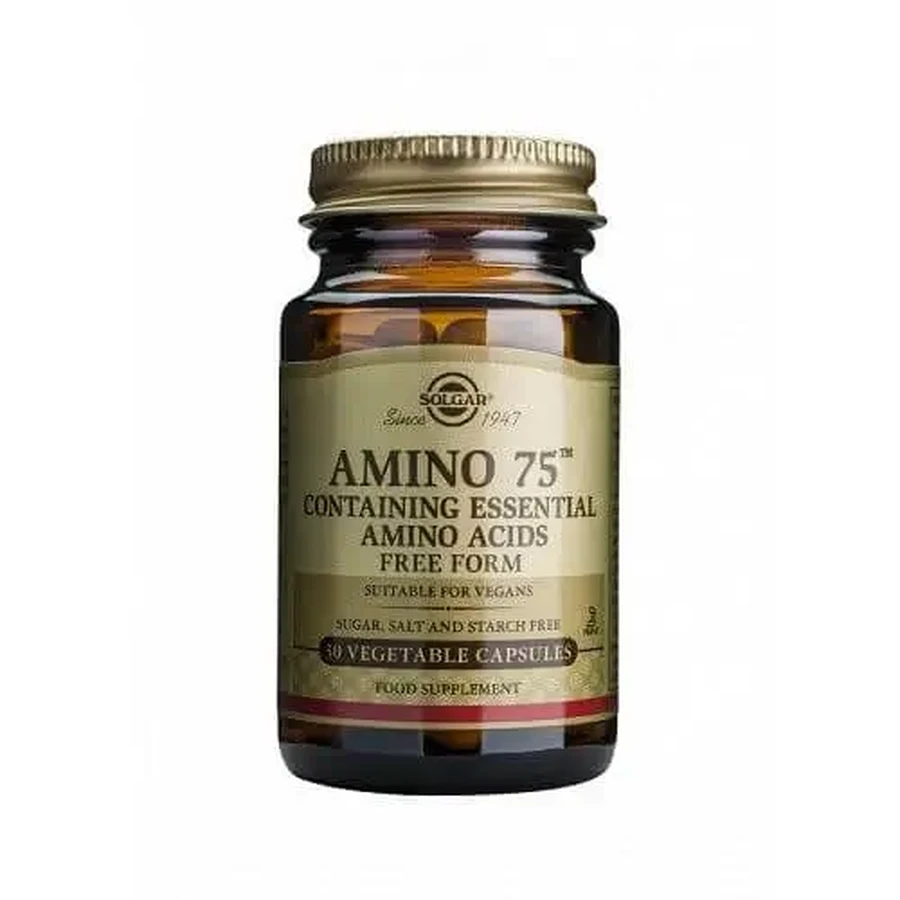 Solgar | Amino 75 | Незаменимые аминокислоты в свободной форме | 30 капсул: цены и характеристики