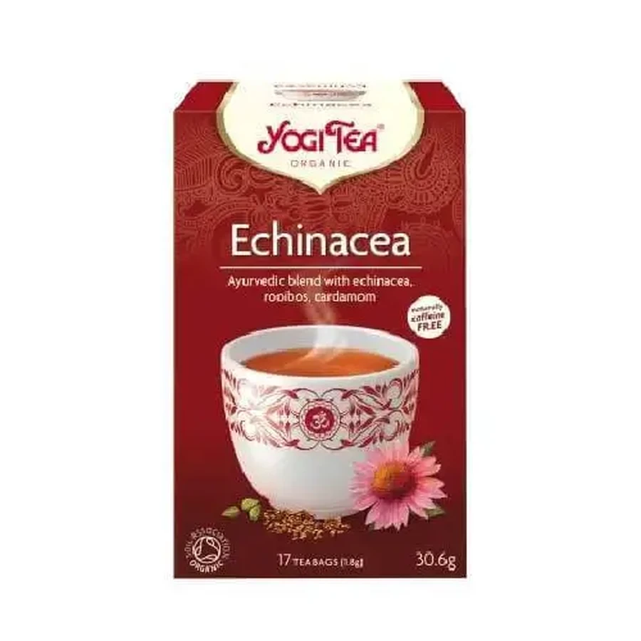 YOGI TEA Эхинацея. Органический чай для укрепления иммунитета, 17 пакетиков, 30,6 г: цены и характеристики