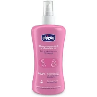 CHICCO Масло для массажа «4 в 1» для использования до и после родов с натуральными ингредиентами и без отдушек, 200 мл