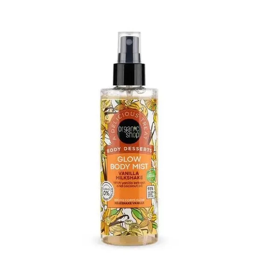 ORGANIC SHOP Body Desserts «Ванільний молочний коктейль» — спрей для тіла Shine 200 мл: ціни та характеристики