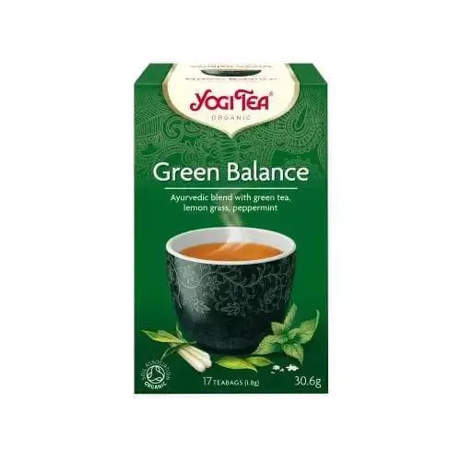 YOGI TEA Green Balance Organic Tea для укрепления иммунной системы, 17 пакетиков, 30,6 г: цены и характеристики