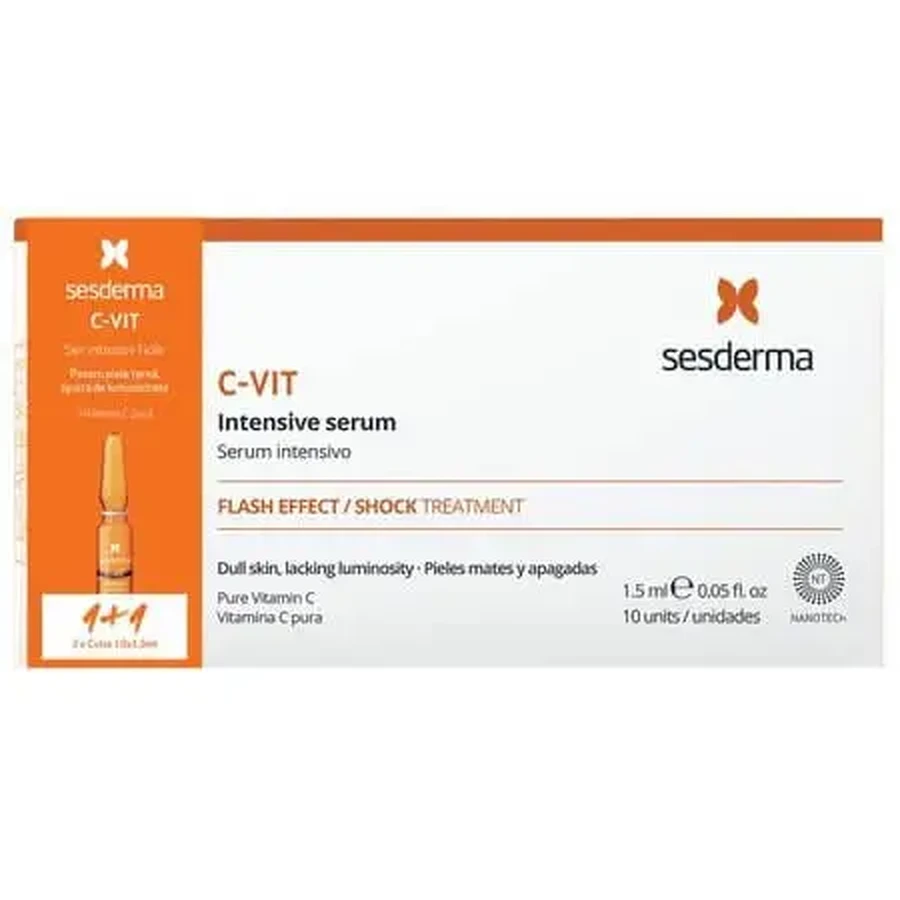 Інтенсивний інтенсивний набір для обличчя C-Vit, 2 × 10 ампул по 1,5 мл, Sesderma: ціни та характеристики