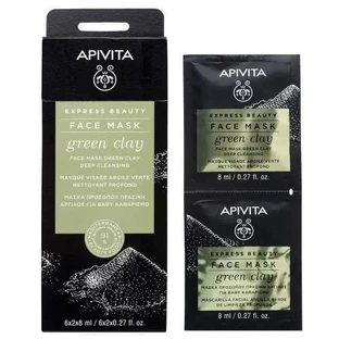 APIVITA Express Beauty Маска для лица с зелёной глиной, 2x8 мл