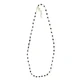 FARMA BIJOUX Ожерелье с подвесками, позолоченное, с черными камнями, 45/50 см