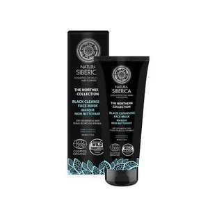 NATURA SIBERICA Northern Collection Черная очищающая маска для лица Черная очищающая маска для лица для сияющей кожи, подходит для сухой или чувствительной кожи, для всех возрастов, 80 мл