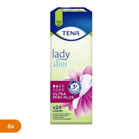 Набор из 6 упаковок TENA Lady Slim Ultra Mini Plus, прокладки, 24 шт.: цены и характеристики
