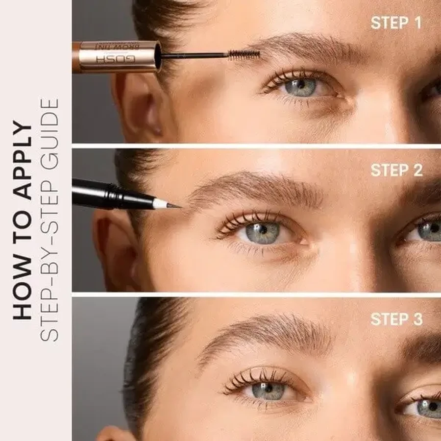 Gosh, стойкая краска для бровей с гелем 2 в 1, 002 Dark Brown, 2,9 г: цены и характеристики