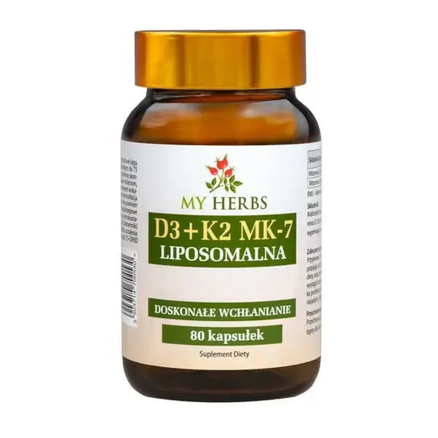 My Herbs D3 + K2 MK-7 липосомальная, капсулы, 80 шт.: цены и характеристики