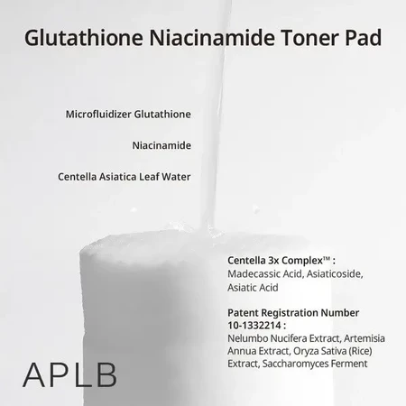 APLB Glutathione Niacinamide Toner Pad, тонизирующие диски для лица с глутатионом и ниацинамидом, 60 шт.: цены и характеристики