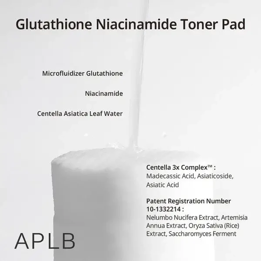 APLB Glutathione Niacinamide Toner Pad, тонизирующие диски для лица с глутатионом и ниацинамидом, 60 шт.: цены и характеристики