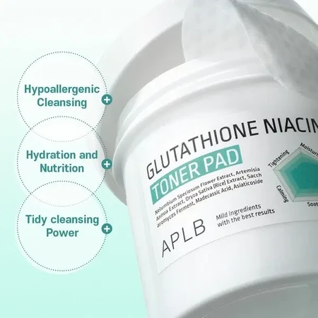 APLB Glutathione Niacinamide Toner Pad, тонизирующие диски для лица с глутатионом и ниацинамидом, 60 шт.: цены и характеристики