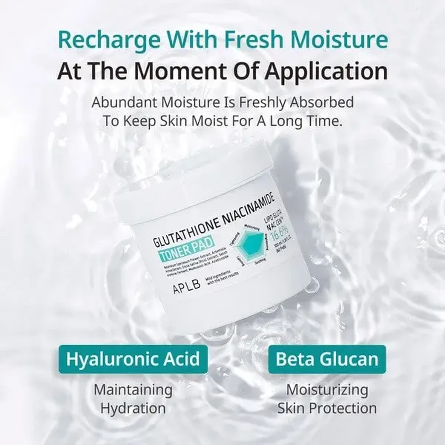 APLB Glutathione Niacinamide Toner Pad, тонизирующие диски для лица с глутатионом и ниацинамидом, 60 шт.: цены и характеристики