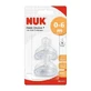 NUK First Choice+ Силиконовые соски No Colic, средний размер, 0–6 мес., 2 шт.