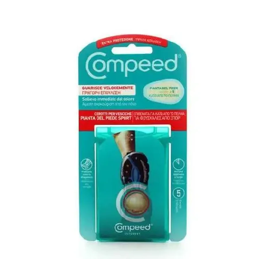 COMPEED Пластыри от мозолей на ногах, возникших во время занятий спортом, 5 шт.: цены и характеристики