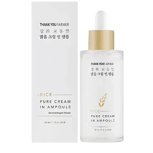 Thank You Farmer | Rice Pure Cream In Ampoule — крем в ампулах для увлажнения и сияния | 50 мл