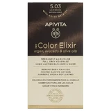 Apivita | My Color Elixir — перманентна фарба для волосся № 5.03 «Світло-коричневий, натуральний медовий» | 50 мл