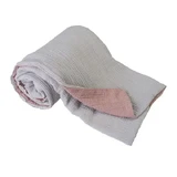 Babymatex, муслиновое одеяло, 75 см × 100 см, серо-розовое, 1 шт.